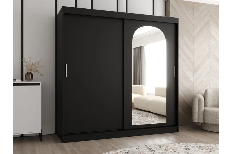 Tallmo Garderob m. Spegel 200x200 cm - Brun/Beige - Förvaring - Garderober & garderobssystem