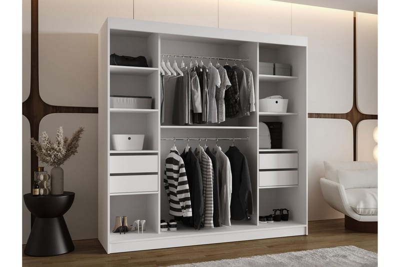 Tallmo Garderob m. Spegel 200x200 cm - Förvaring - Garderober & garderobssystem