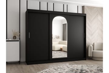 Tallmo Garderob m. Spegel 250x200 cm - Beige/Grå - Förvaring - Garderober & garderobssystem