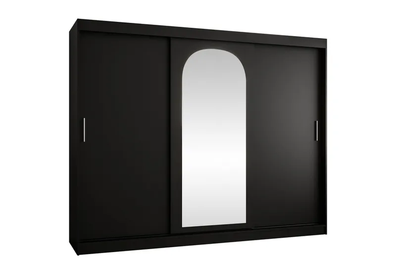 Tallmo Garderob m. Spegel 250x200 cm - Vit/Grå - Förvaring - Garderober & garderobssystem