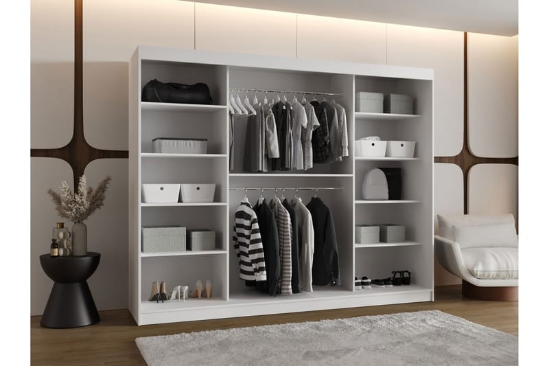Tallmo Garderob m. Spegel 250x200 cm - Förvaring - Garderober & garderobssystem