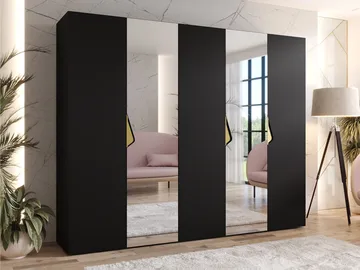 Tensa Garderob med spegel 250 cm - Svart - Förvaring - Garderober & garderobssystem