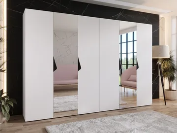 Tensa Garderob med spegel 250 cm - Vit - Förvaring - Garderober & garderobssystem