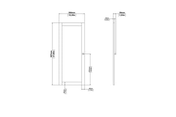 Trysil Dörr till Bokhylla 39x95,7 cm - Vit - Förvaring - Hylla