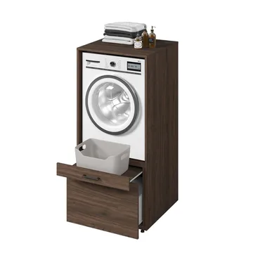 Tvättmaskin/Torkskåp Aza 1 Låda 1 Hylla - Walnut Villa - Förvaring - Badrumsförvaring