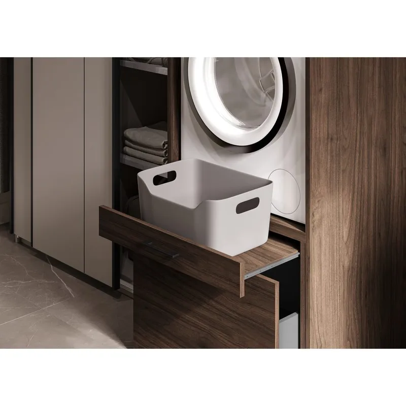 Tvättmaskin/Torkskåp Aza 1 Låda 1 Hylla - Walnut Villa - Förvaring - Badrumsförvaring