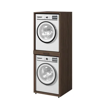 Tvättmaskin/Torktumlarskåp Aza 1 Hylla - Valnöt Villa - Förvaring - Badrumsförvaring