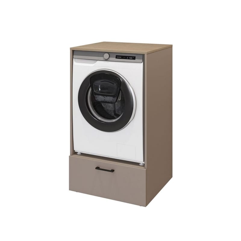 Tvättmaskin/Torktumlarskåp Rosa med 1 låda - Förvaring - Badrumsförvaring