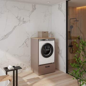 Tvättmaskin/Torktumlarskåp Rosa med 1 låda - Förvaring - Badrumsförvaring