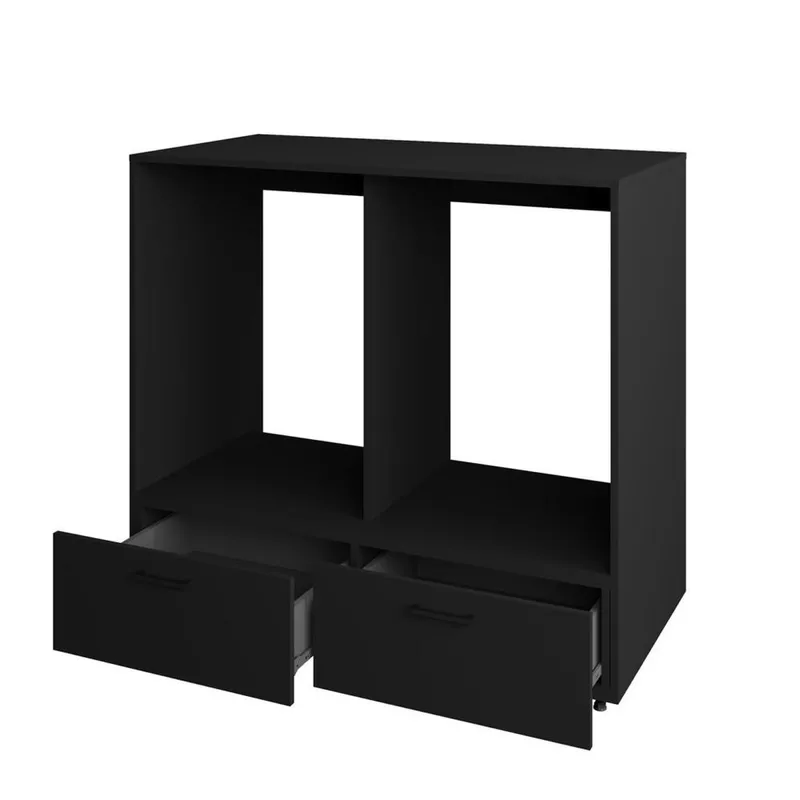 Tvättmaskin/Torktumlarskåp Rosa med 2 lådor - Svart Onyx - Förvaring - Badrumsförvaring