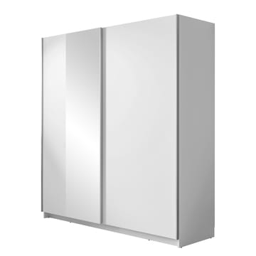 Tyrelon Garderob med spegel 181x198 cm - vit - Förvaring - Garderober & garderobssystem