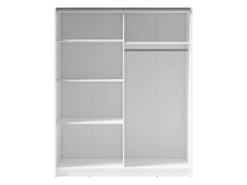 Tyrelon Garderob med spegel 181x198 cm - vit - Förvaring - Garderober & garderobssystem