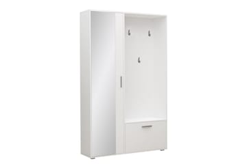 Vansboro Garderob med Spegel 120x196 cm - Vit - Förvaring - Garderober & garderobssystem