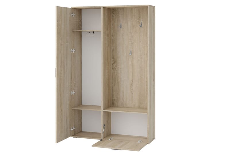 Vansboro Garderob med Spegel 120x196 cm - Vit - Förvaring - Garderober & garderobssystem