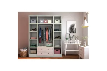 Varin Garderob 140x180 cm - Matt Vit - Förvaring - Garderober & garderobssystem