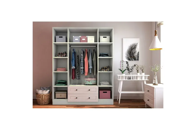 Varin Garderob 140x180 cm - Matt Vit - Förvaring - Garderober & garderobssystem
