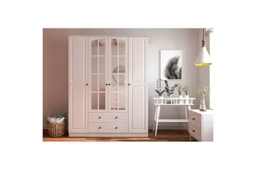 Varin Garderob 140x180 cm - Matt Vit - Förvaring - Garderober & garderobssystem