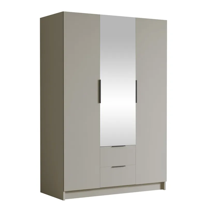 Varros Garderob med Spegel 150x216 cm, Beige