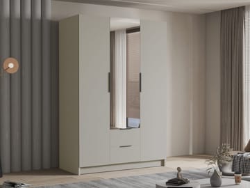 Varros Garderob med Spegel 150x216 cm - Beige - Förvaring - Garderober & garderobssystem