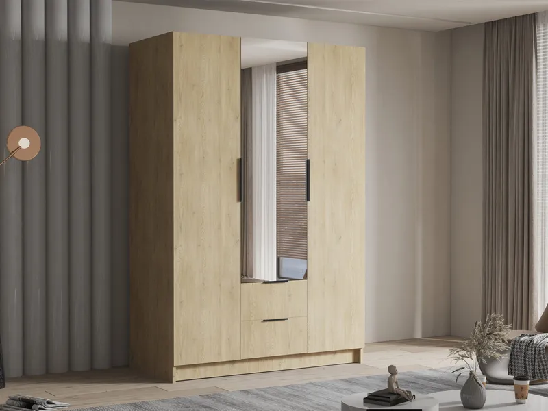 Varros Garderob med Spegel 150x216 cm - Brun - Förvaring - Garderober & garderobssystem