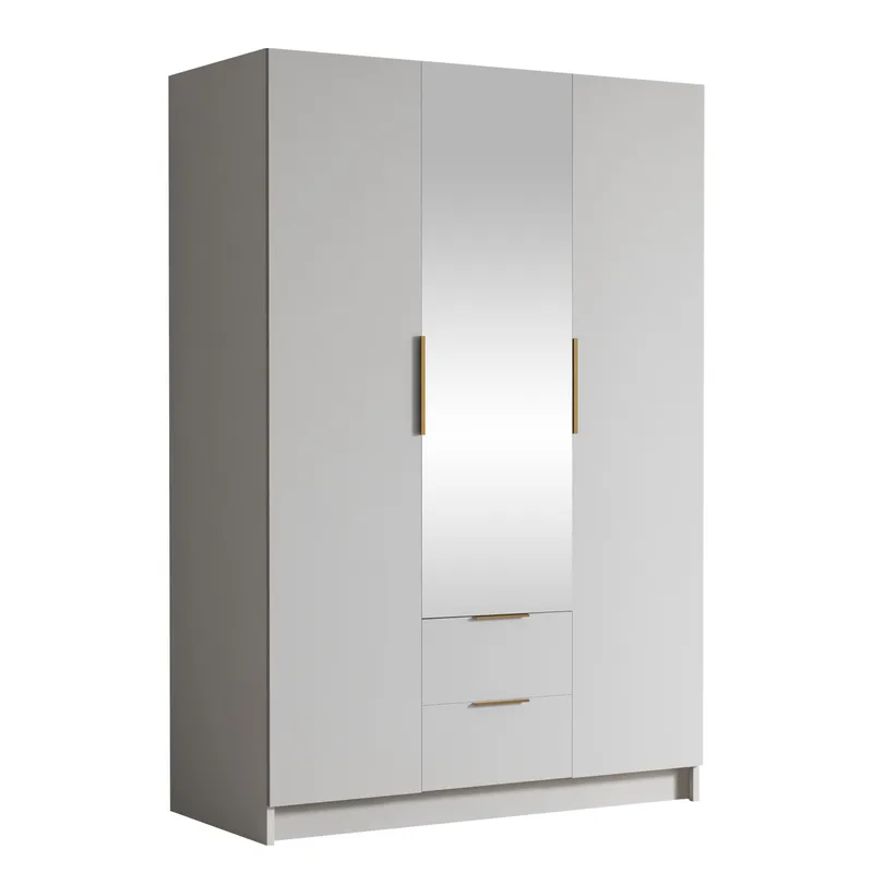 Varros Garderob med Spegel 150x216 cm, Vit