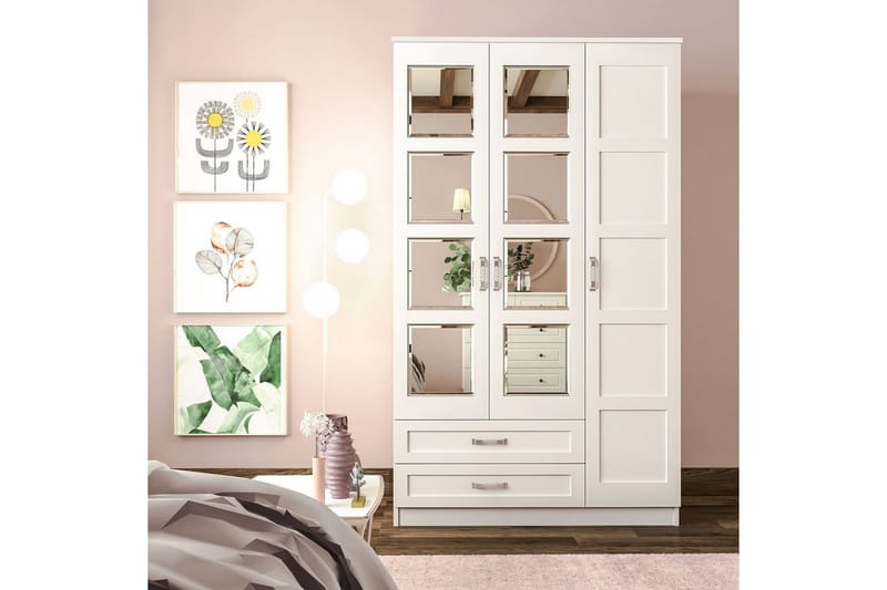 Zyricon Garderob 105x184 cm - Matt Vit - Förvaring - Garderober & garderobssystem