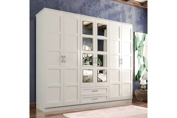 Zyricon Garderob 210x184 cm - Vit - Förvaring - Garderober & garderobssystem