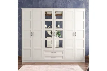 Zyricon Garderob 210x184 cm - Vit - Förvaring - Garderober & garderobssystem