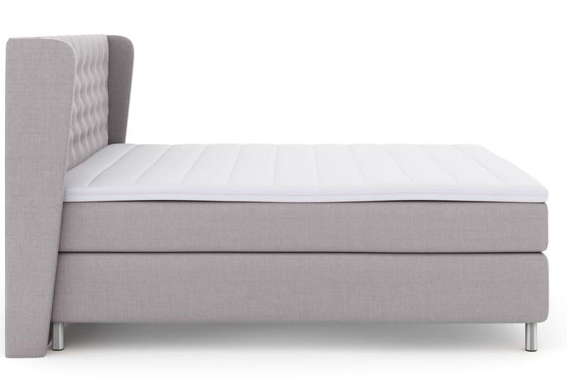 Komplett Sängpaket Choice No 3 180x200 Medium - Ljusgrå|Metall - Kontinentalsäng - Dubbelsäng - Komplett sängpaket