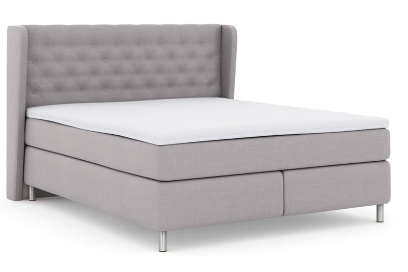 Komplett Sängpaket Choice No 3 210x210 Fast - Ljusgrå|Metall - Kontinentalsäng - Dubbelsäng - Komplett sängpaket