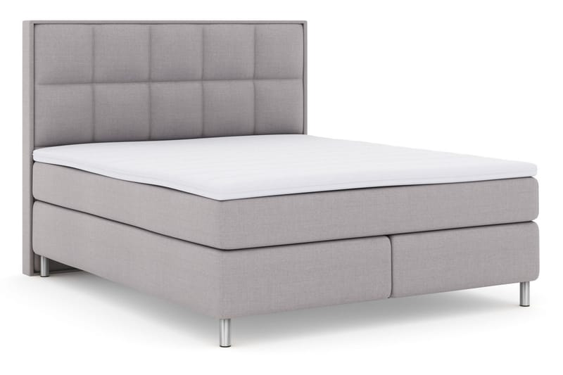 Komplett Sängpaket Choice No 3 210x210 Medium - Ljusgrå|Metall - Kontinentalsäng - Dubbelsäng - Komplett sängpaket