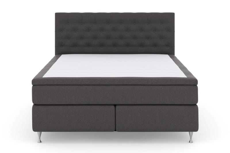 Komplett Sängpaket Choice No 5 180x200 Fast/Medium Watergel - Mörkgrå|Silver - Kontinentalsäng - Dubbelsäng - Komplett sängpaket