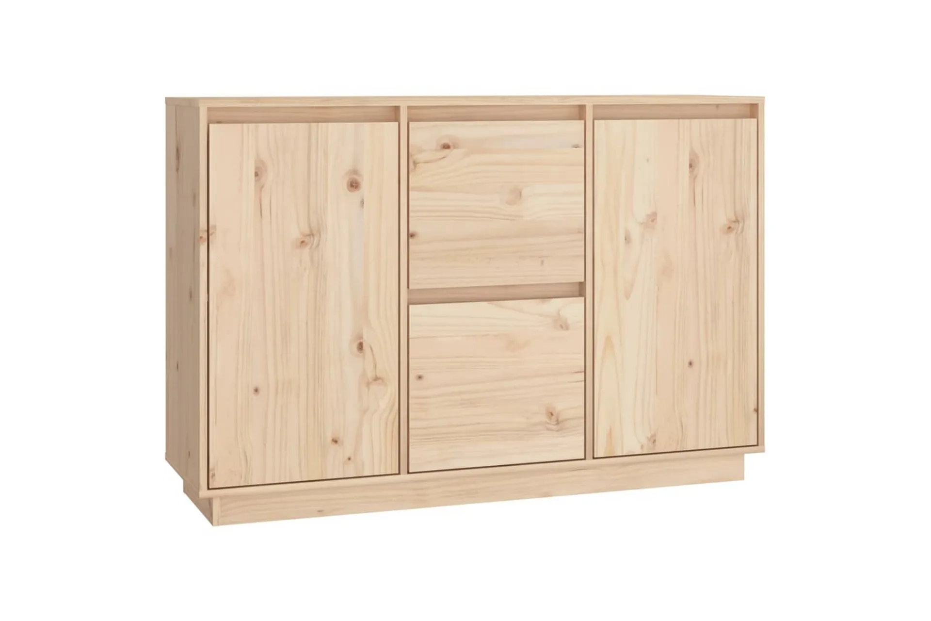 beBasic Skänk vit 111x34x75 cm massiv furu - Förvaring - Furniturebox