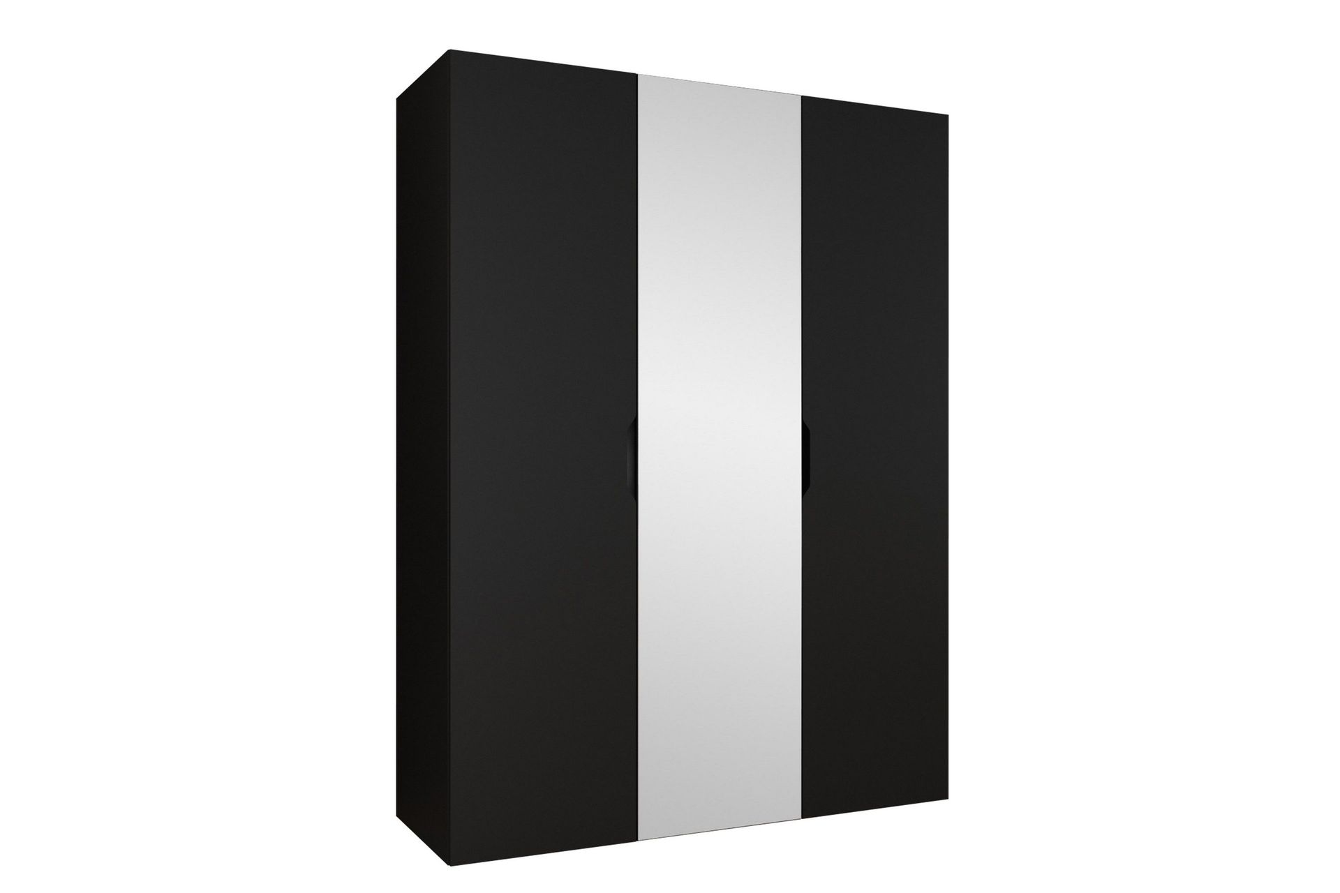 Abano Garderob m. Spegel 52x202 cm - Svart