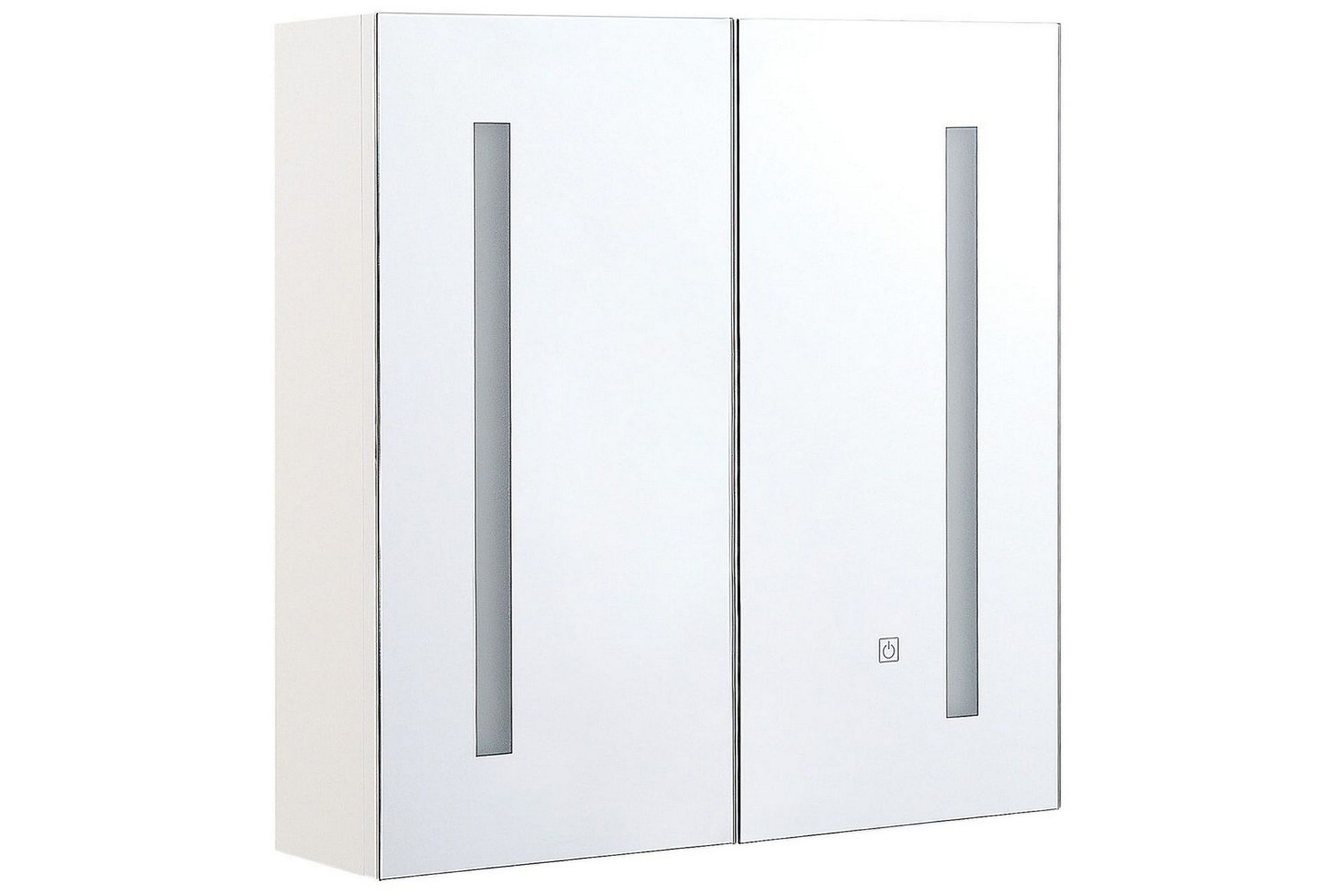 Badrumsskåp med spegel Chabunco Vit, Silver - Vit, Silver