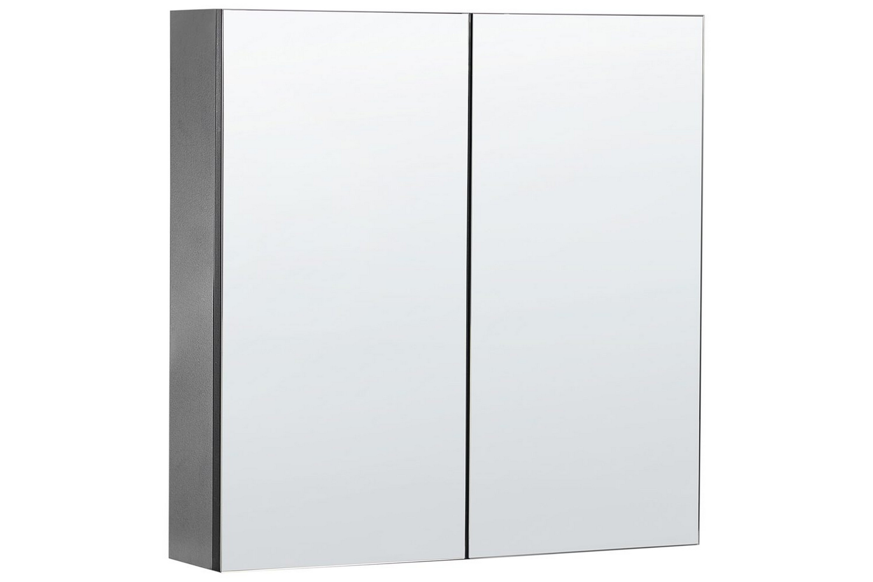 Badrumsskåp med spegel Navarra Svart, Silver,60x14x60 cm Svart, Silver,60x14x60 cm