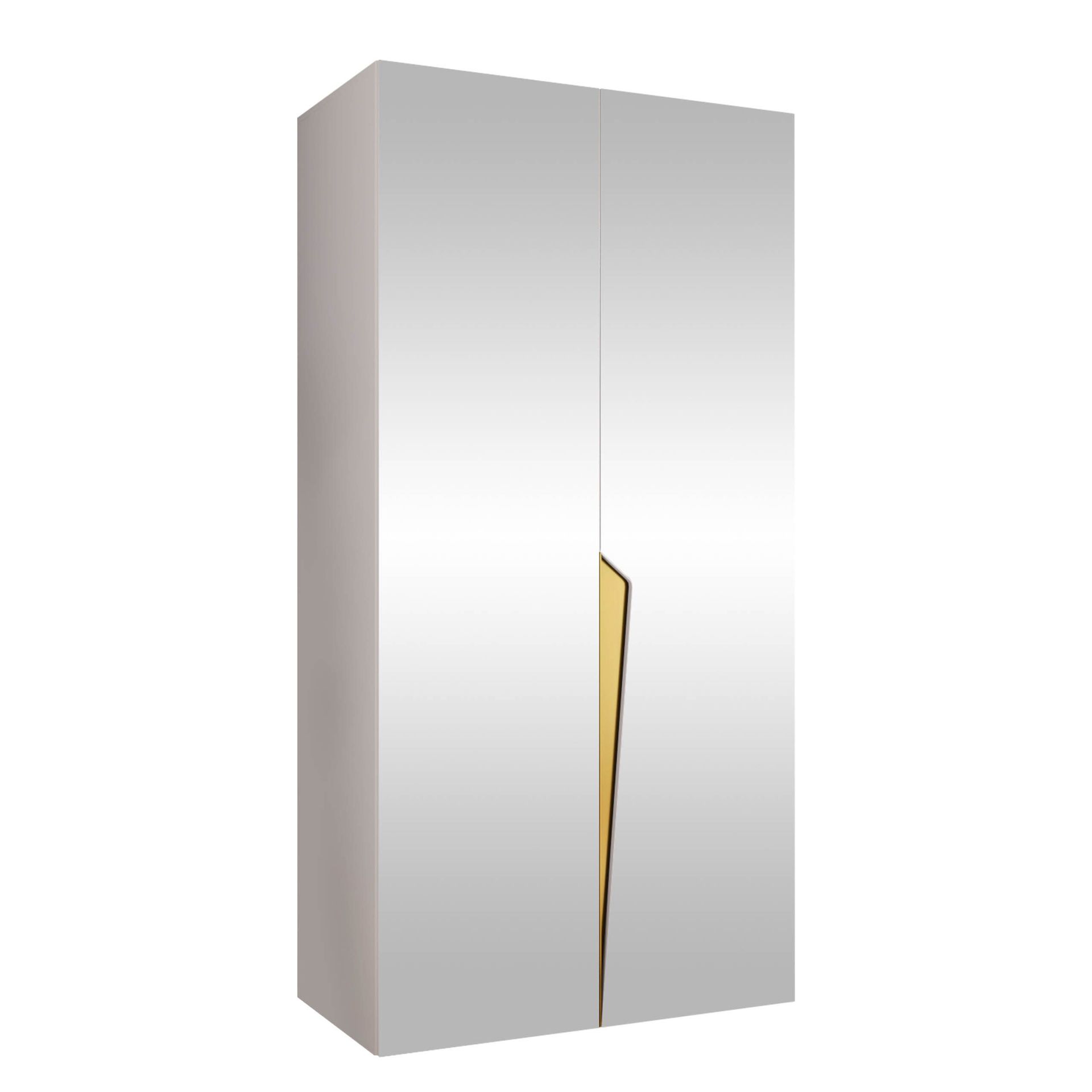 Barile Garderob med spegel 100 cm - vit