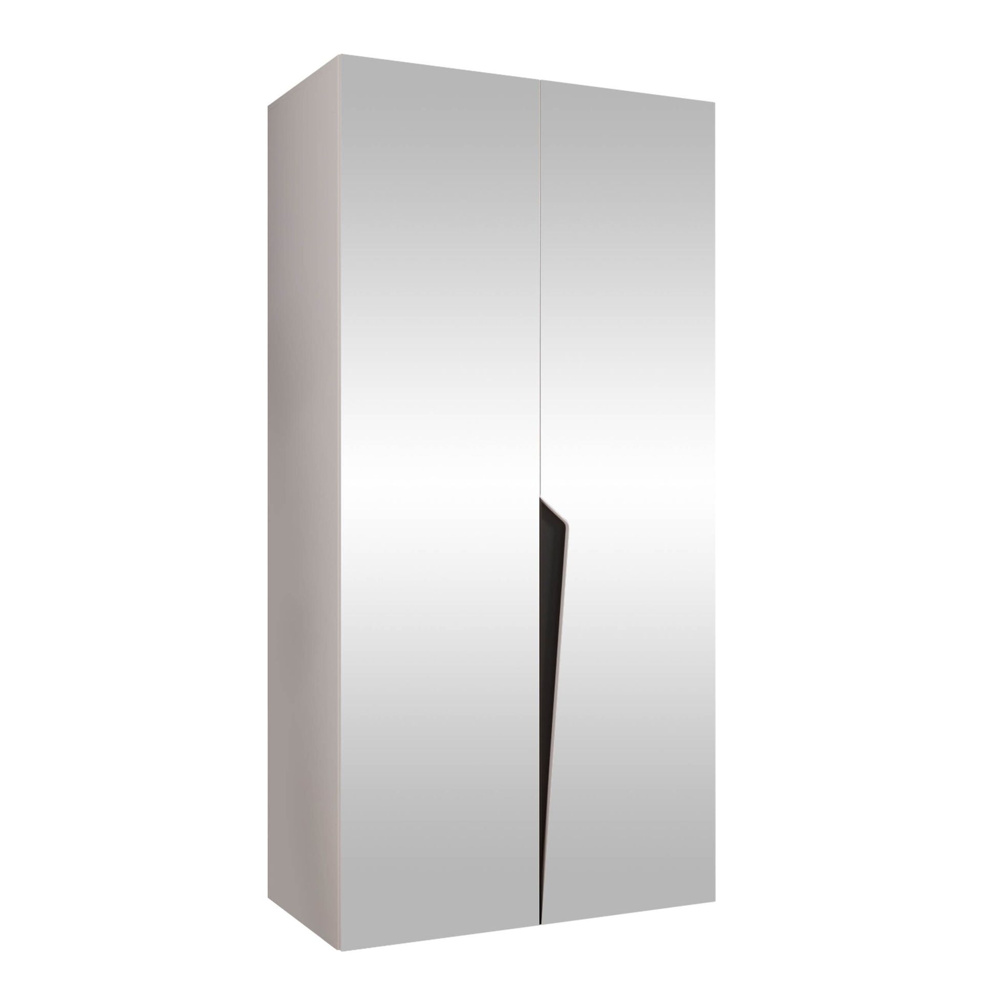 Barile Garderob med spegel 100 cm - vit