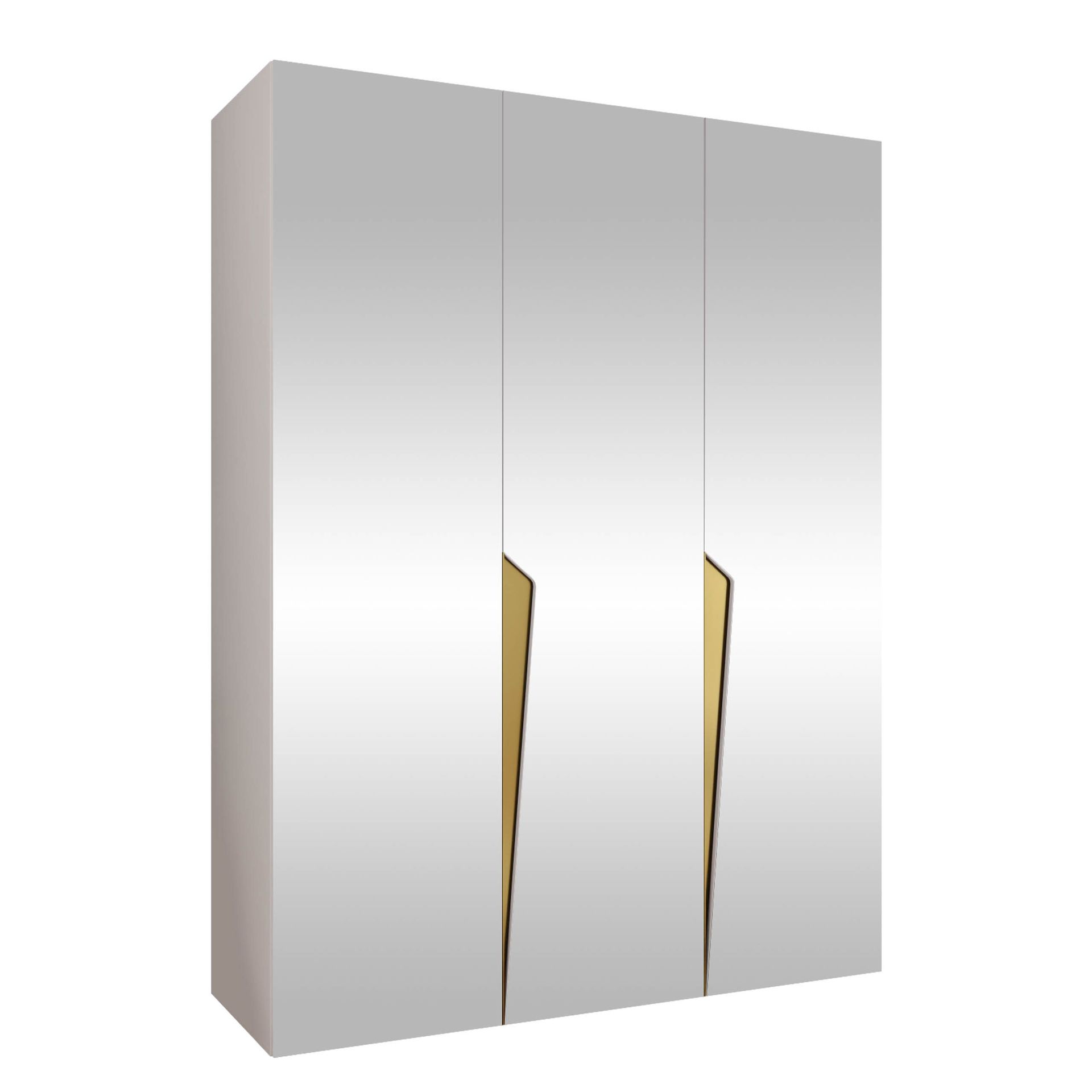 Barile Garderob med spegel 150 cm - vit