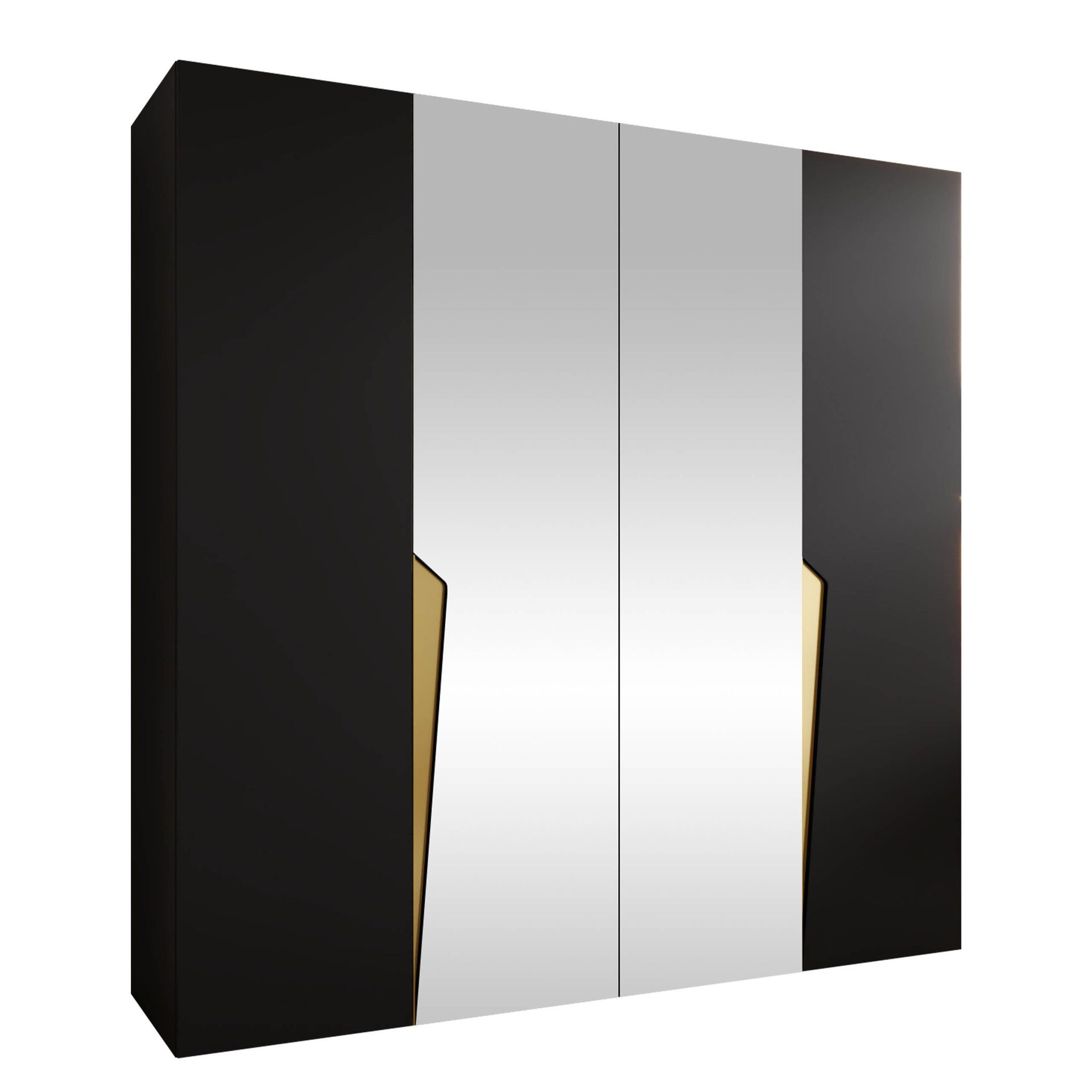 Barile Garderob med spegel 200 cm - guld