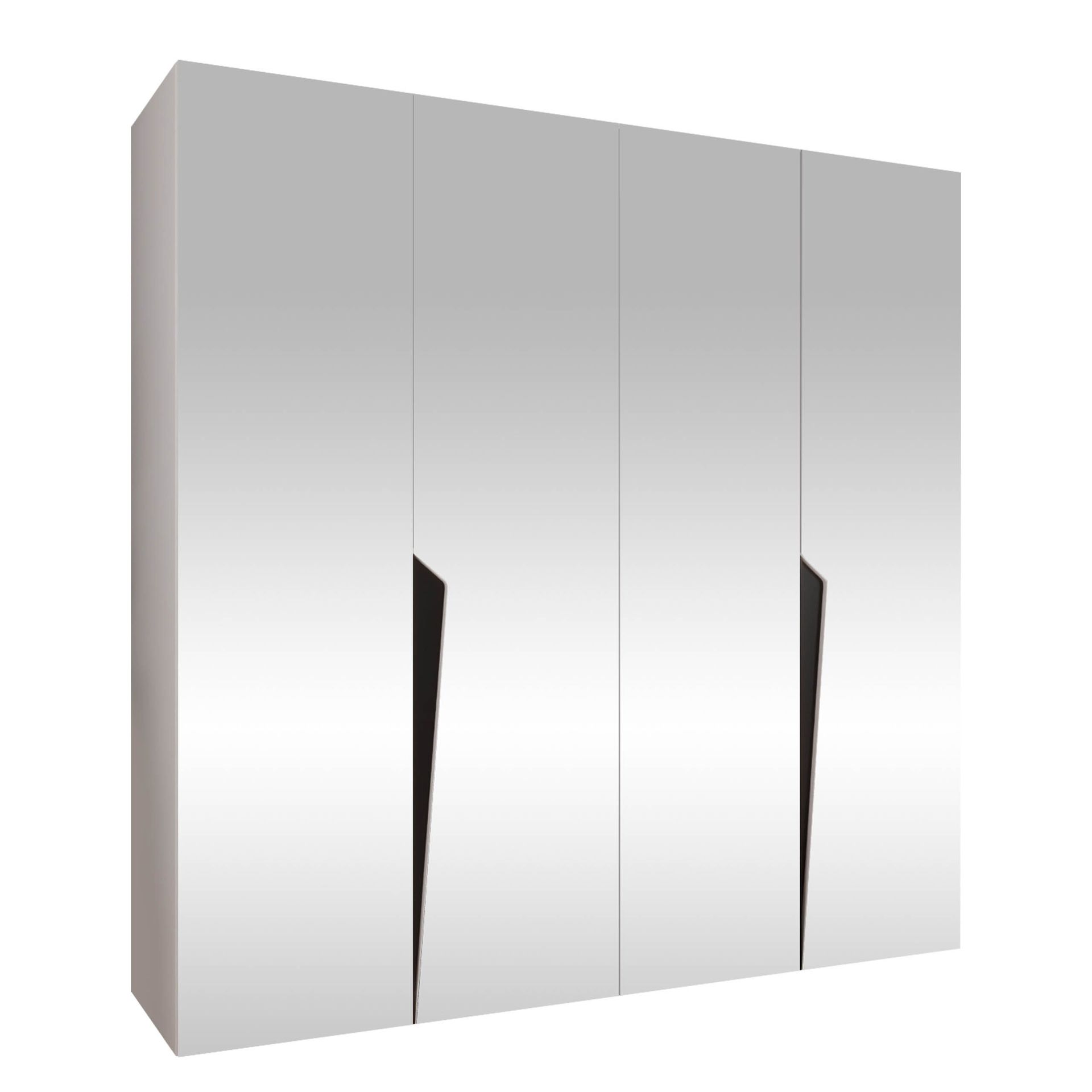Barile Garderob med spegel 200 cm - vit