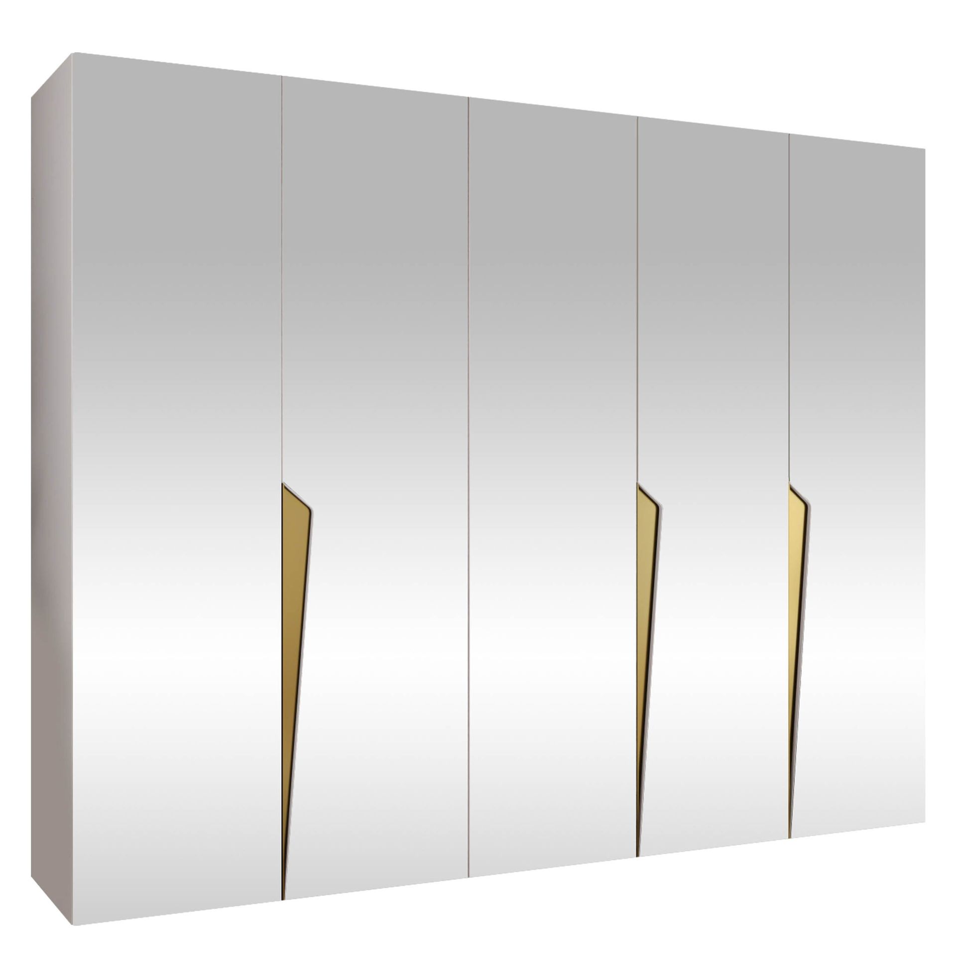 Barile Garderob med spegel 250 cm - vit