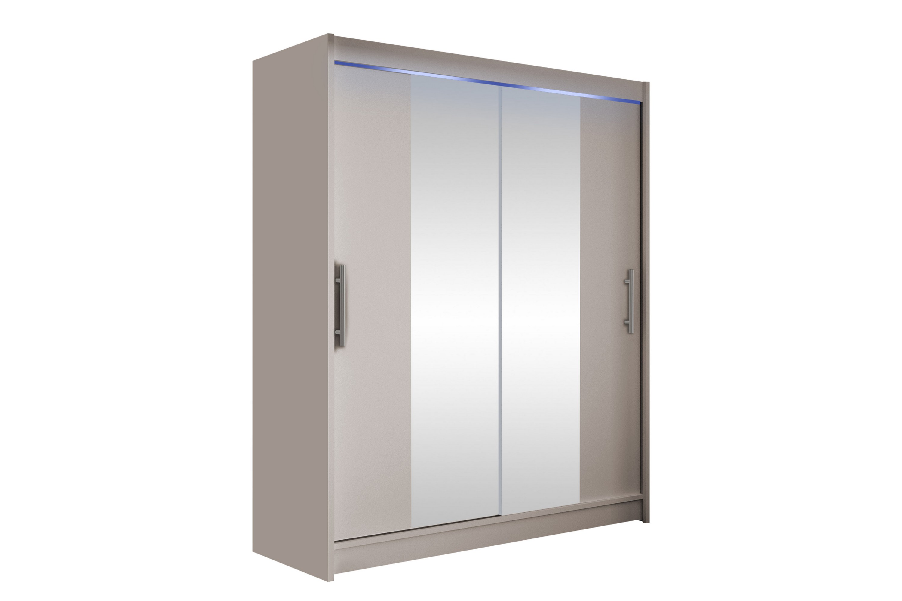 bay garderob m. spegel 150x200 cm - beige