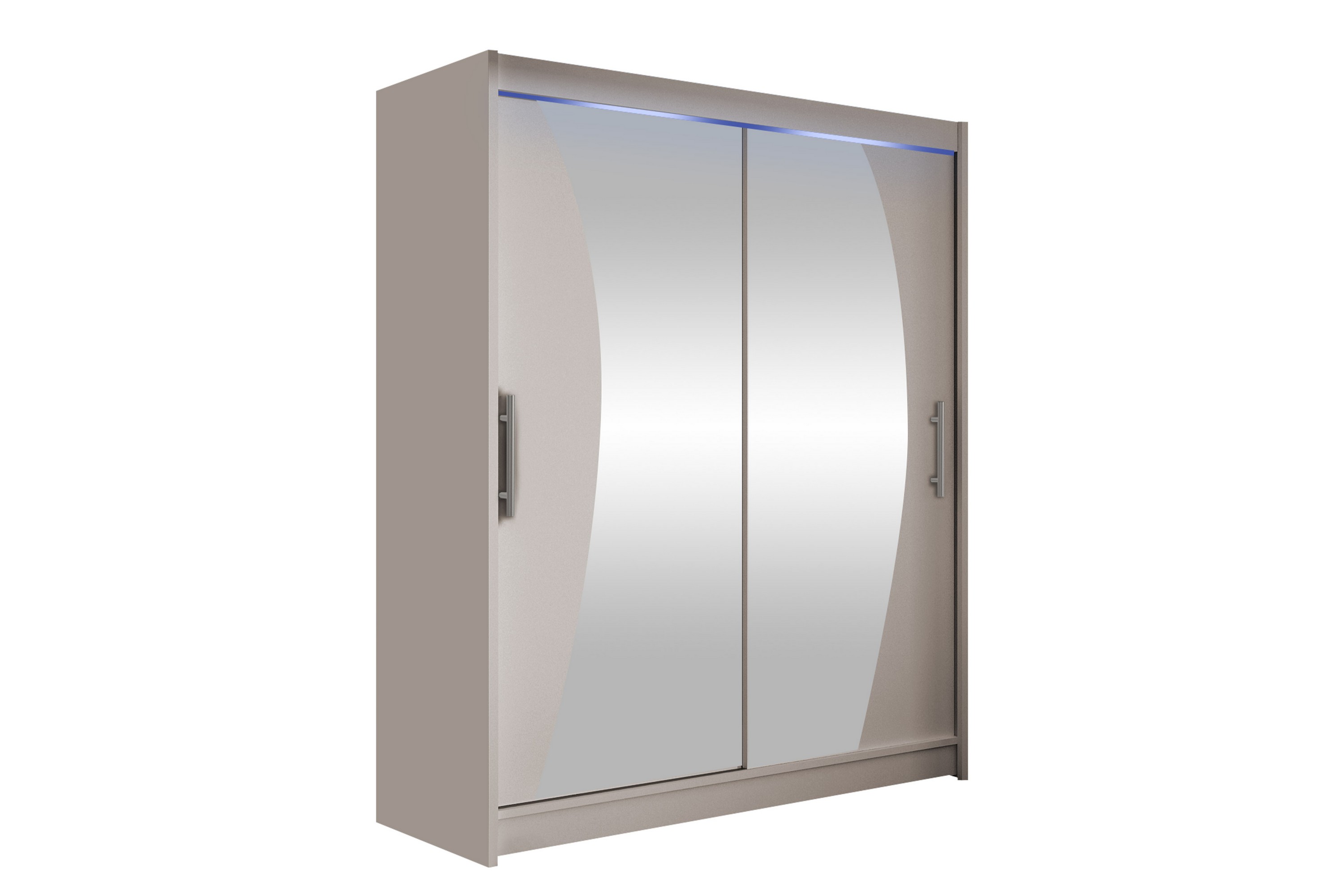 bay garderob m. spegel 150x200 cm - beige