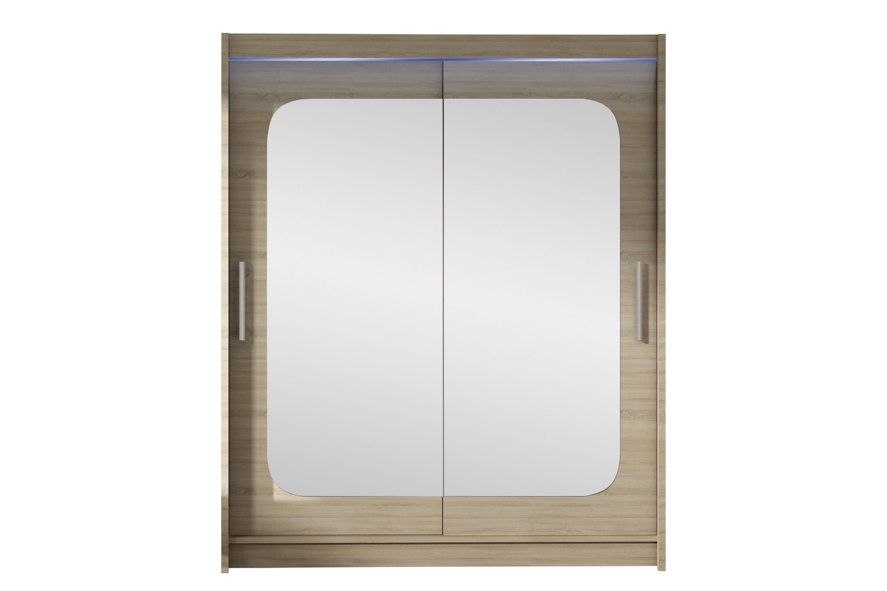 bay garderob m. spegel 150x200 cm - brun