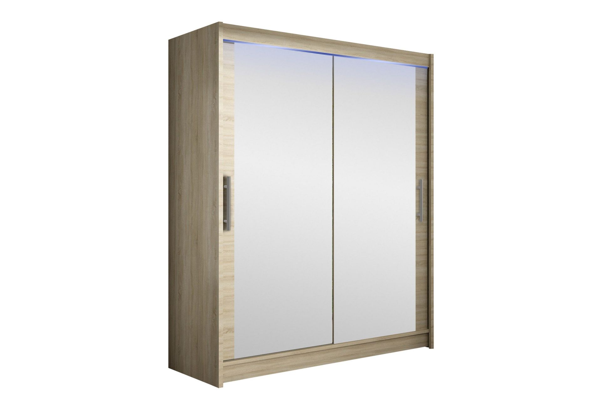 bay garderob m. spegel 150x200 cm - brun