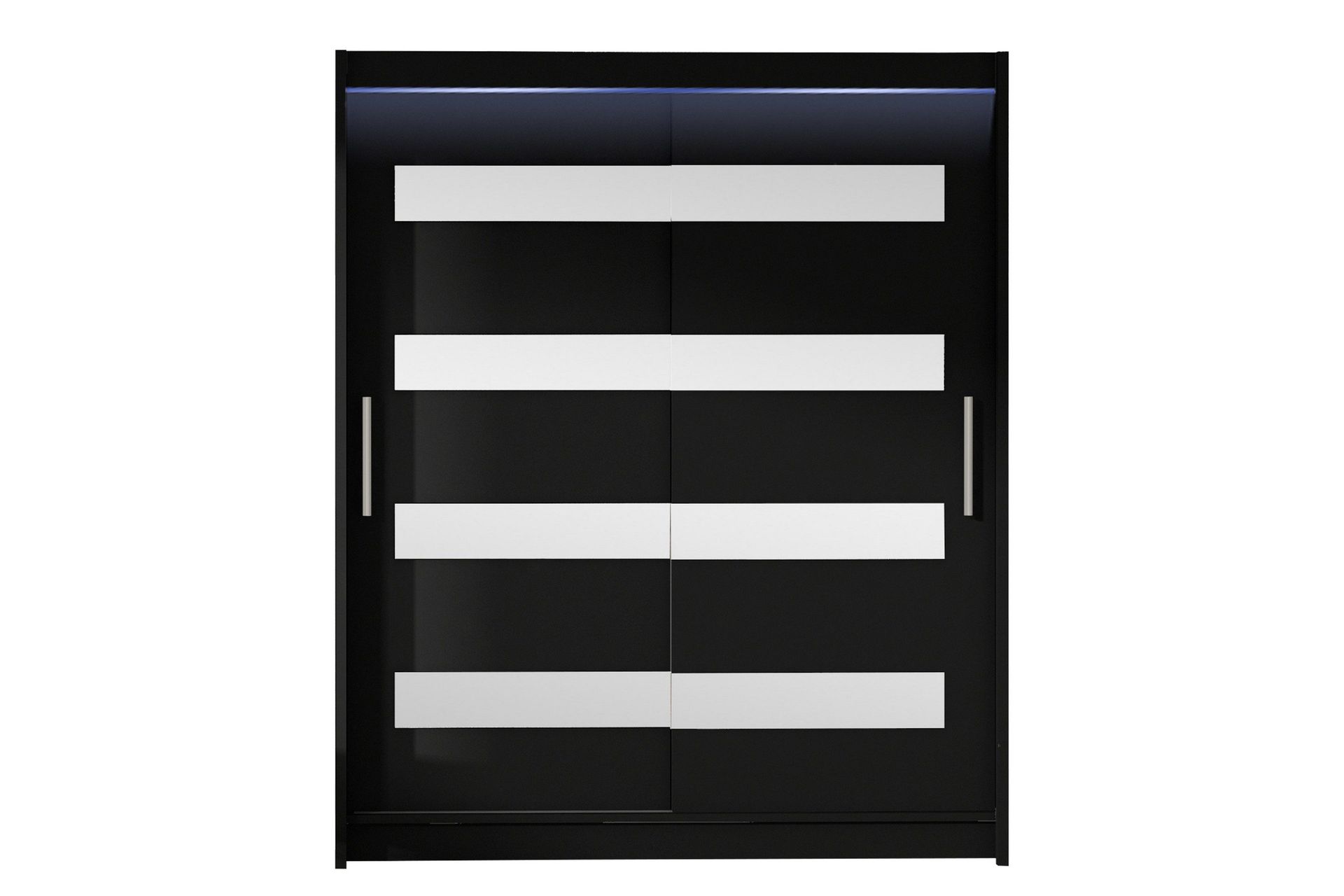 bay garderob m. spegel 150x200 cm - svart