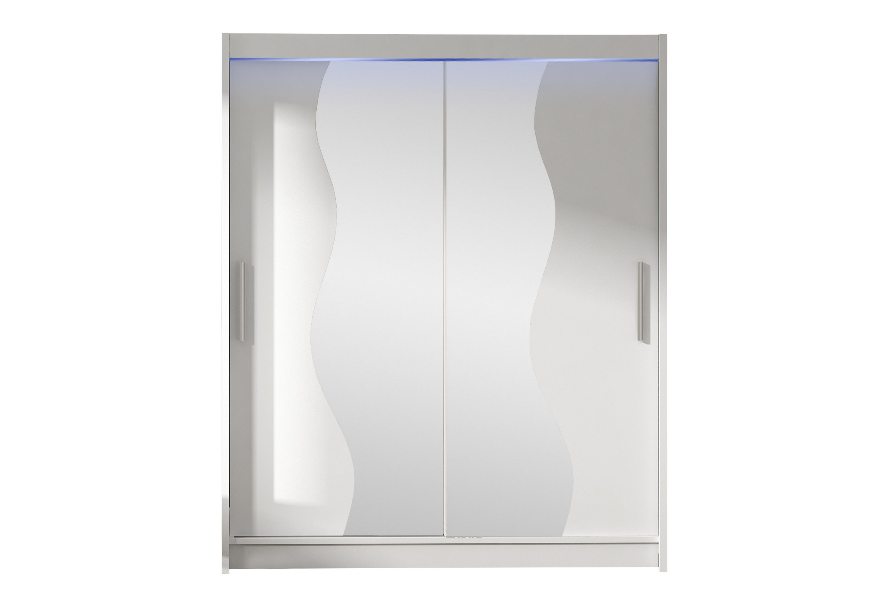 bay garderob m. spegel 150x200 cm - vit