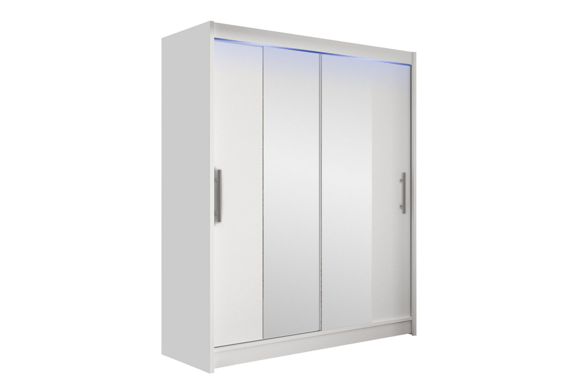 bay garderob m. spegel 150x200 cm - vit