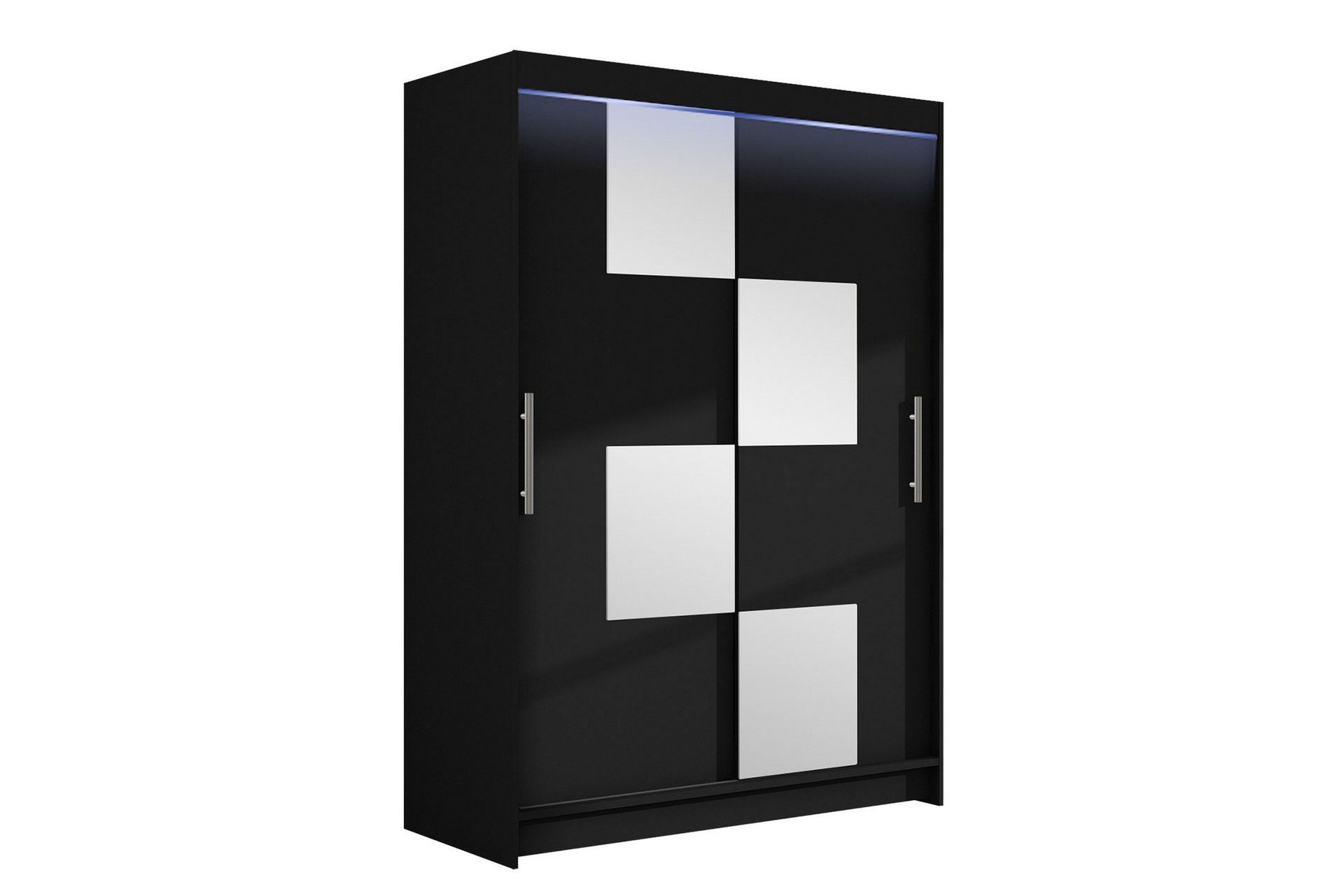 biscayne garderob m. spegel 120x200 cm - svart